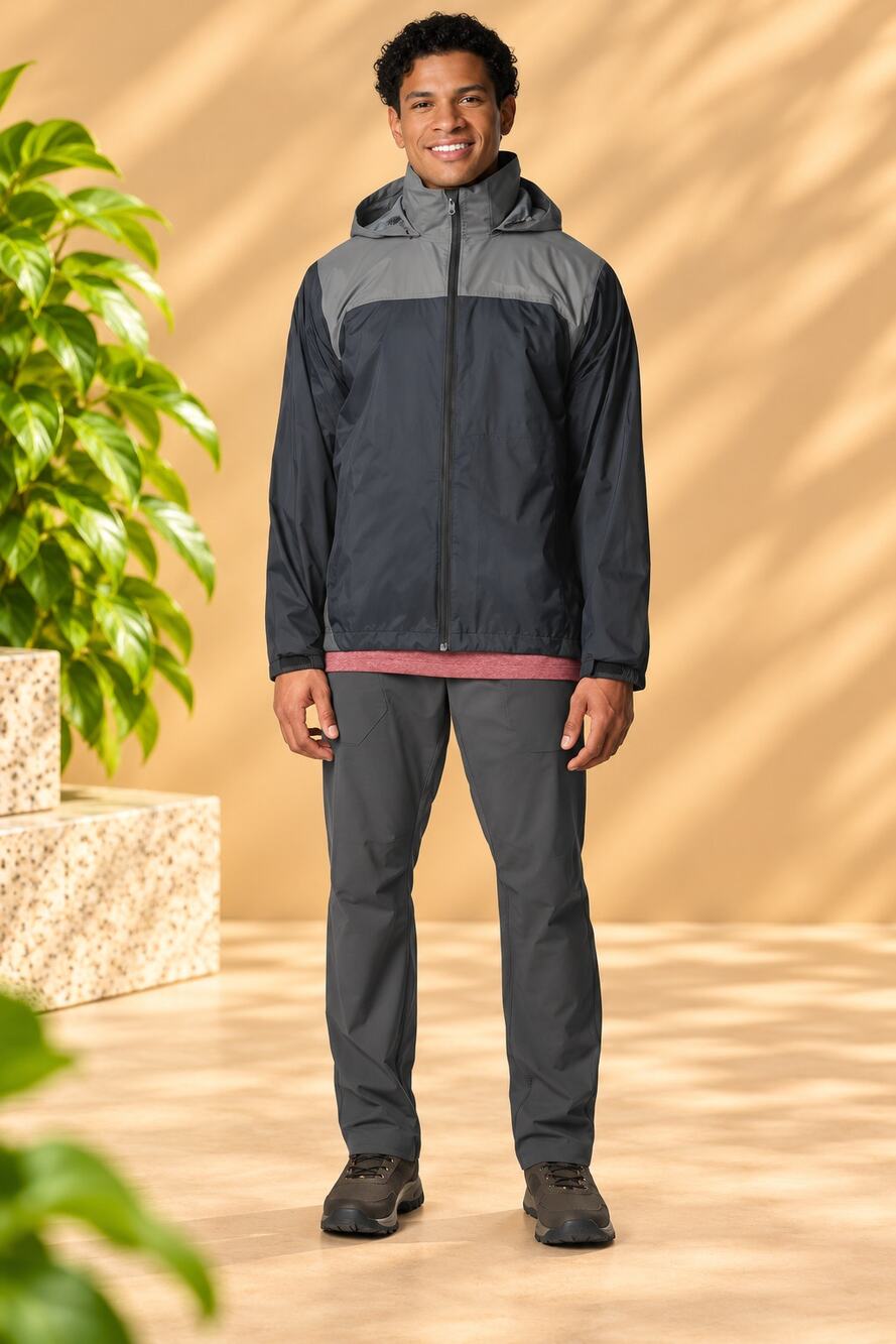 NWT Columbia Black/Grey, XL Mens Windbraker
